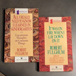 2pk Robert Fulghum - lt Was On Fire... / All I Really Need to Know Vintage Books